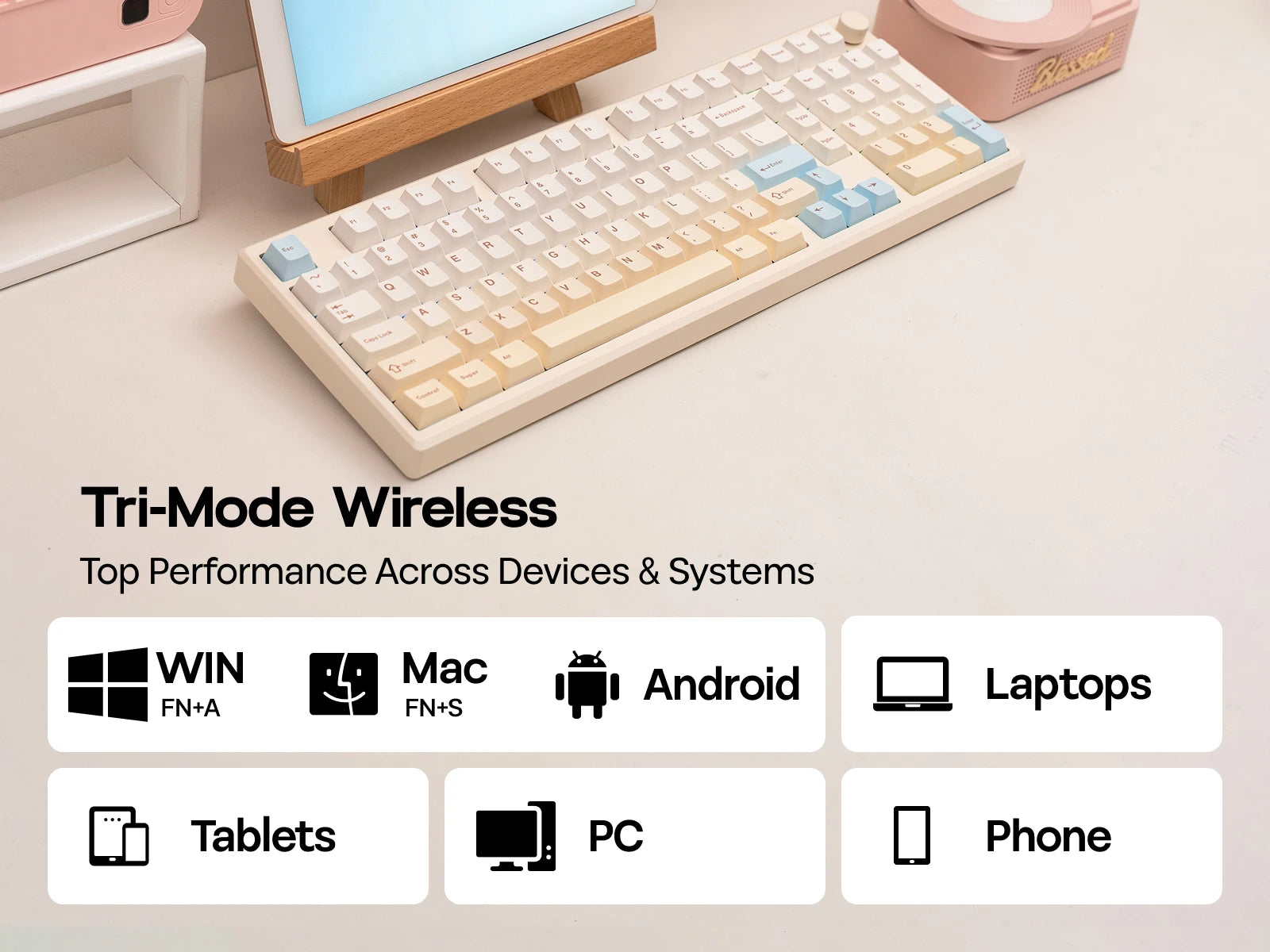 EPOMAKER Galaxy100 Lite QMK/VIA 96% ANSI US Layout Gasket Hot-Swap Wired/2.4GHz/BT Wireless 1800 Aluminum Mechanical Keyboard