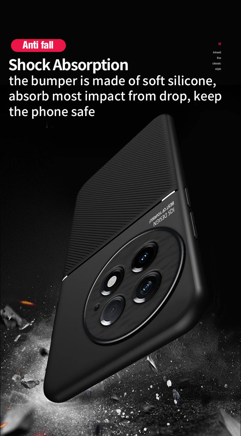 Rugged Protective Cover For OnePlus 13 One Plus 13R Case Built-in Car Magnetic Holder Phone Coque Fundas