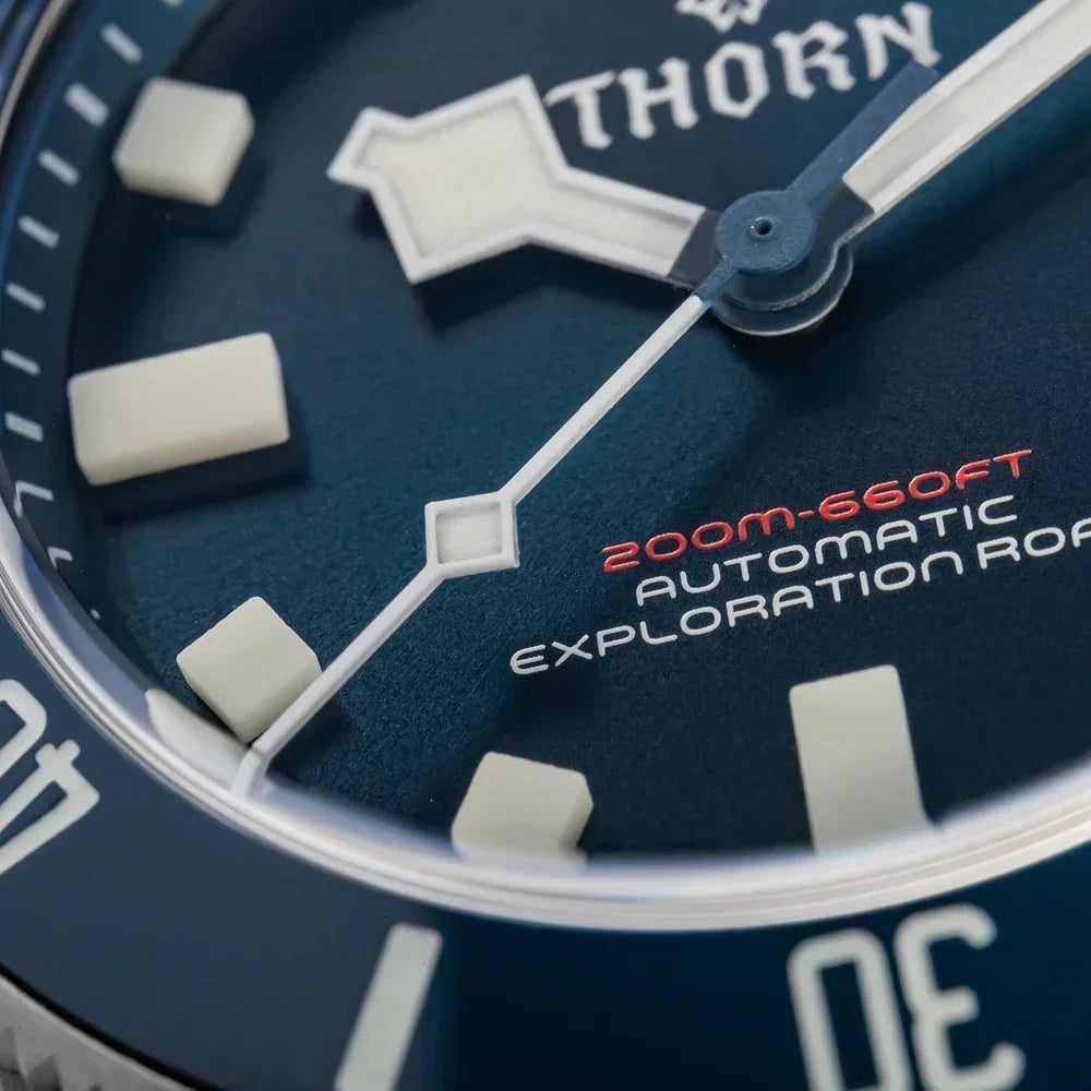 THORN 39mm Titanium Watch Homage Vintage PT5000 Movement Automatic Sapphire Crystal C3 Super Luminous 200M Waterproof Watches