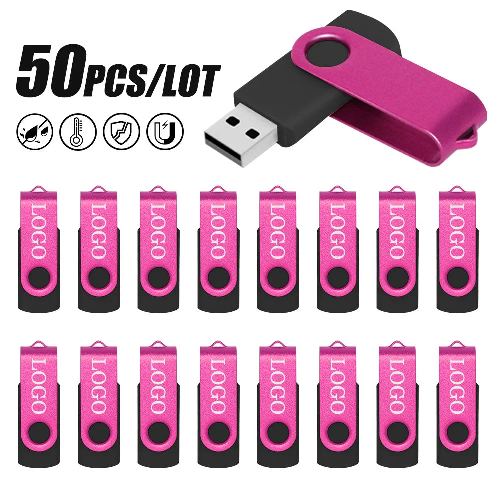 Custom Logo 50pcs/lot Pendrive 128MB 4GB 1GB Memory Stick 4GB 16GB Photography Gifts USB 2.0 Flash Pen Drive 512MB Cle Udisk