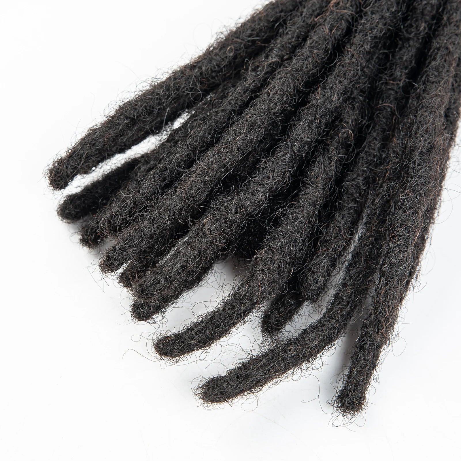 Human Hair Dreadlock Extension 0.6cm Width 4-20inch Real Human Hair Bulk Permanent Loc Extensions Wholesale for Men/Women