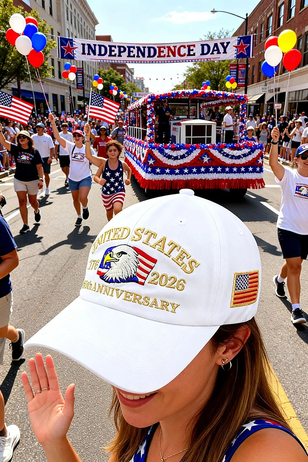 ABLECAP Unisex Dad Hat with USA Eagle Embroidery 250th Anniversary Outdoor Sunscreen Baseball Cap for Men And Women