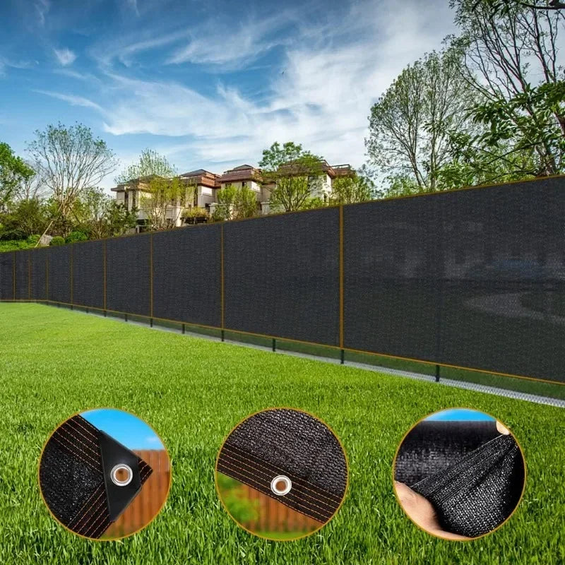 2x2m/2x4m Black Sun Shade Net Beige Shading Net UV Protection Plant Shed Outdoor Sunshade Mesh HDPE Sunscreen Fabric Sunshade