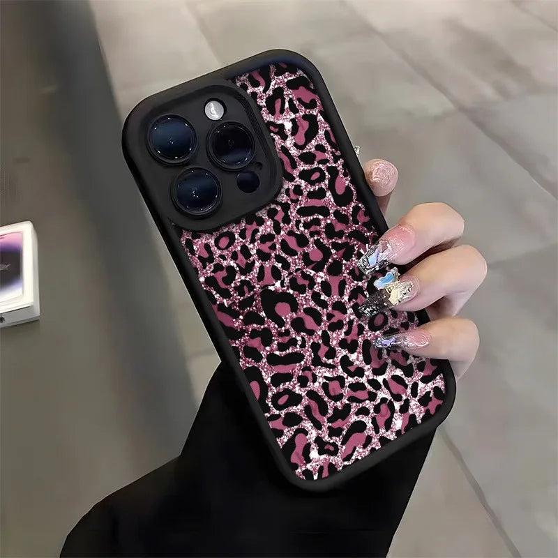 Pink Leopard Print Trendy Pattern Phone Case For iPhone 17 Pro Max XS X XR 17 Air 16 Plus 16E 15 14 13 12 11 7 8 SE 2020 Cover