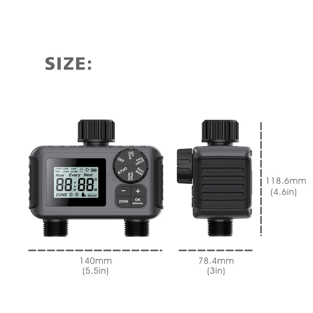 Smart Irrigation Timer Automatic Watering Timer Rain Delay Sprinkler Programmable Irrigation Controller for Outdoor Garden Lawn