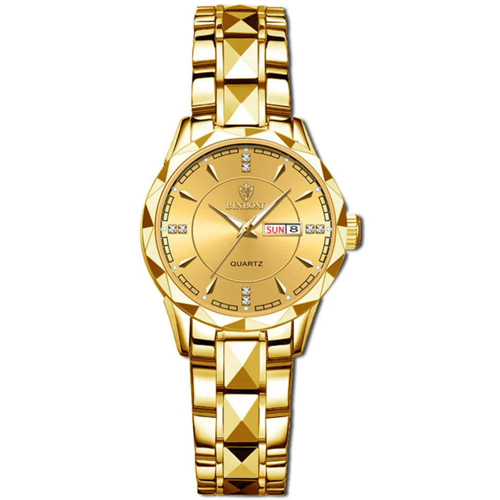 BINBOND 5552 Japanese Quartz Movement Fashion Women's Watch Top Brand Luxury Stainless Steel Strap Date Calendar Watch-1