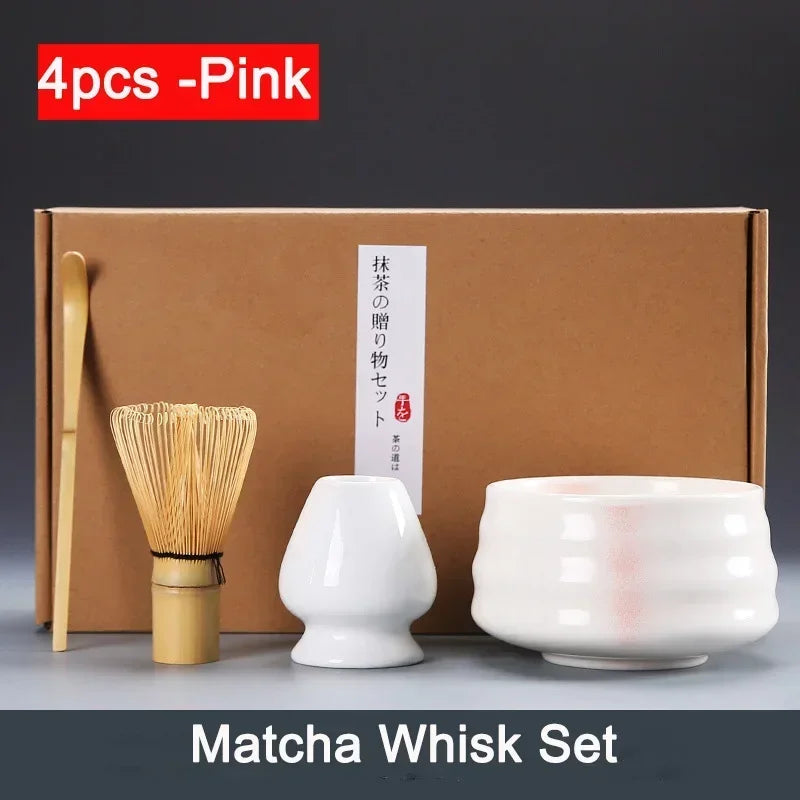 4pcs 6Pcs Handmade Home Easy Clean Matcha Tea Set Tool Stand Kit Bowl Whisk Scoop Gift Ceremony Traditional Japanese Accessories