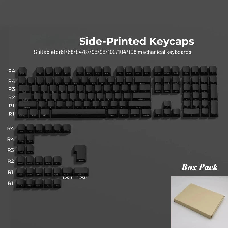 Gradient Keycaps 134 Keys OEM Profile PBT Double Shot Keycap For MX Switch Gaming Mechanical Keyboard Side Printed RGB Key Caps