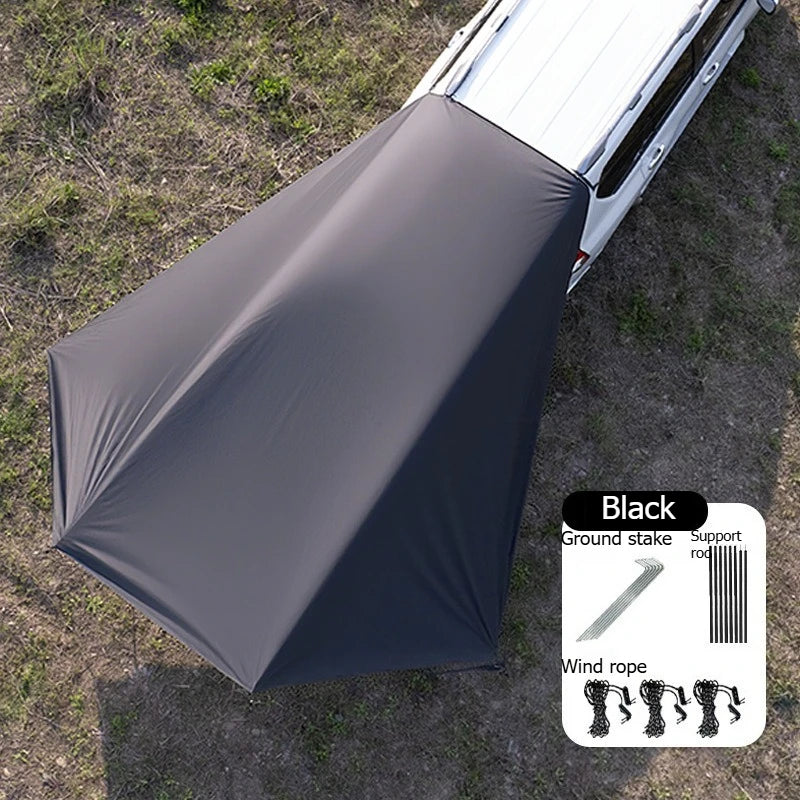 SUV car side canopy self-driving tour suction cup sunscreen silver-coated vinyl awning outdoor camping rear tent