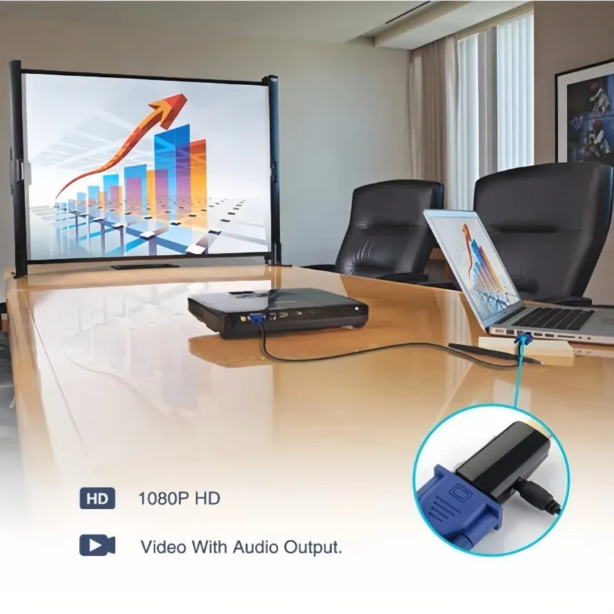 HDMI-compatible to VGA Converter 1080P HDMI-compatible To VGA + 3.5mm Jack Audio Output Adapter For PC Laptop Projector Monitor