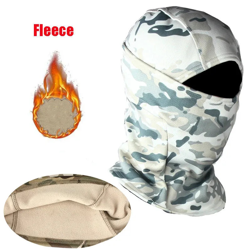 Winter Fleece Camouflage Balaclava Outdoor Hunting Cycling Hiking Skiing Scarf Face Mask Windproof Blaclava for Men