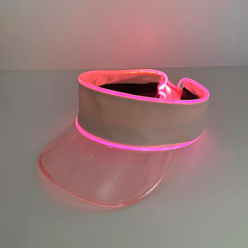 Glowing Summer Sunshade Cap Holidays Outdoor Hiking Running Sports LED Hat NightClub Rave Party Luminous Accessories Travel Hats