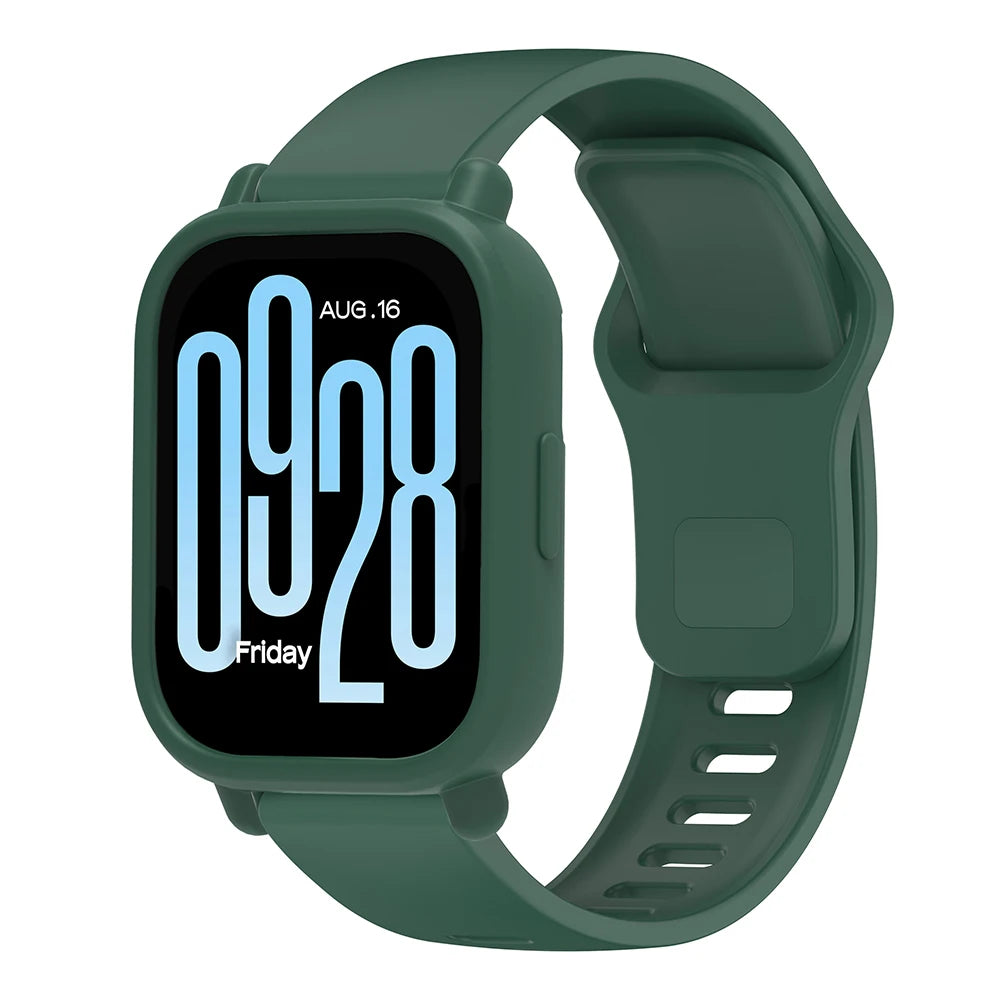 Silicone Strap For Redmi Watch 5 Active Smart Watch Band + Protective Case Shell