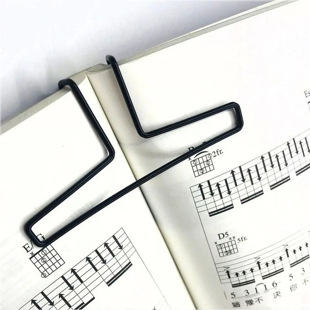 Metal Music Book Clips Hollow Out Page Holder Pianos Stands For Speech Draft Cooking Recipe Magazines Newspapers Song Book Clips