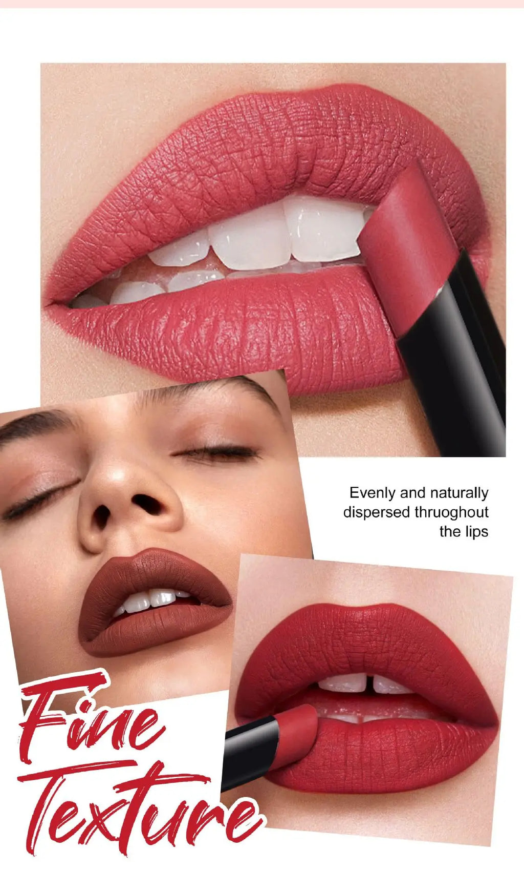 Women's Velvet Matte Lipstick Long-Lasting Non-Stick Cup Waterproof Nude Deep Red Lipstick Makeup 6 Colors Sexy Red Lip Gloss