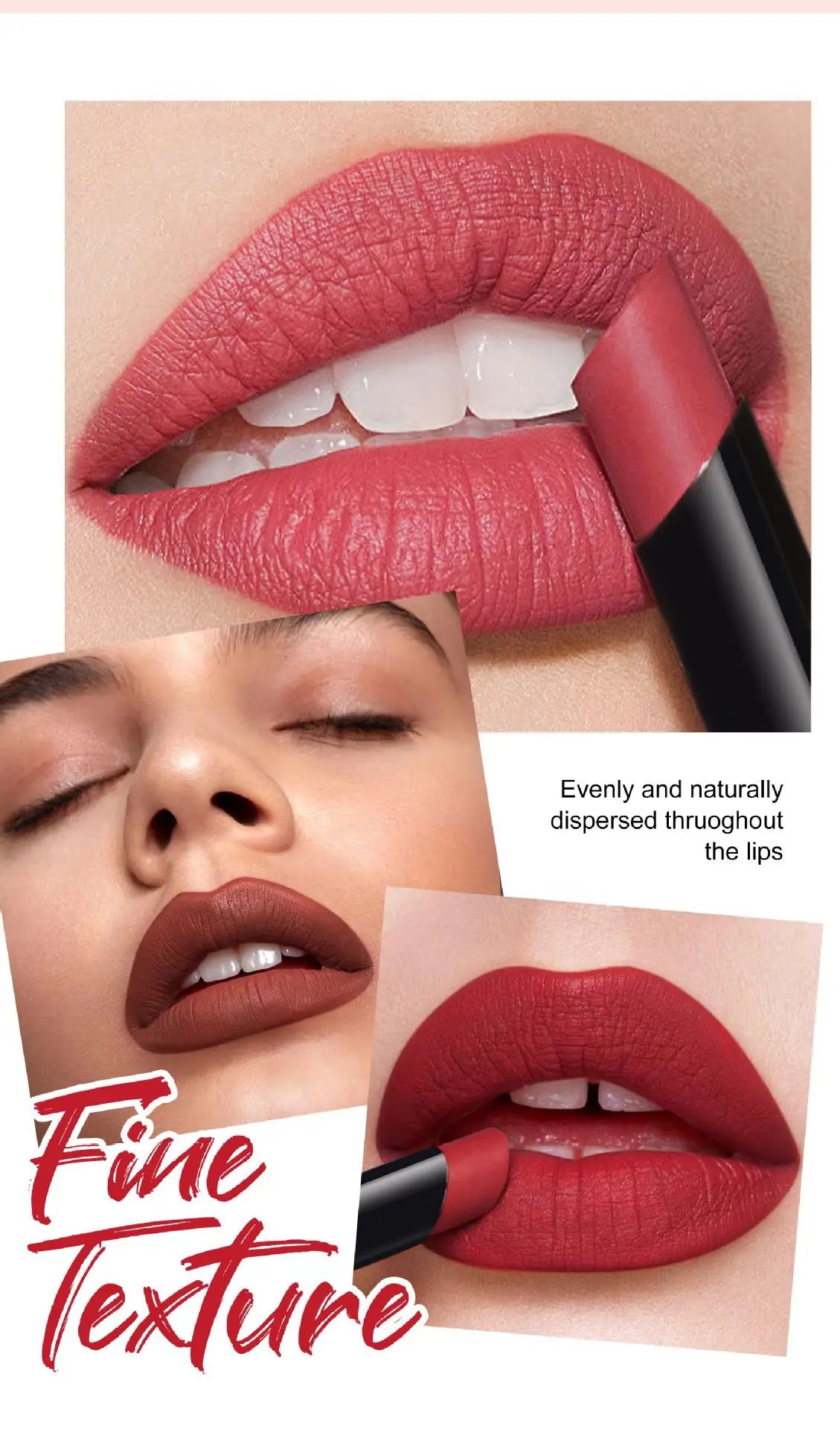 Women's Velvet Matte Lipstick Long-Lasting Non-Stick Cup Waterproof Nude Deep Red Lipstick Makeup 6 Colors Sexy Red Lip Gloss