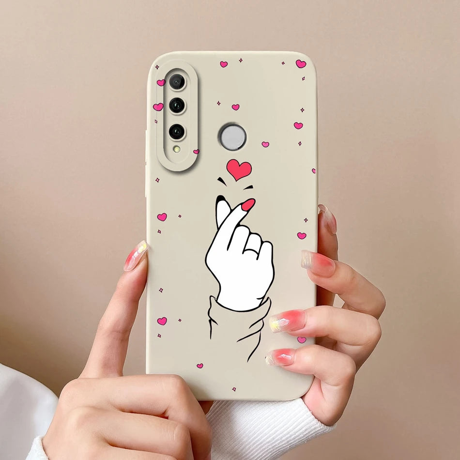 For Honor 10i Phone Case Butterfly Cat Soft Liquid Silicone Camera Protection Cover For Huawei Honor 10 i Model HRY-LX1T Fundas