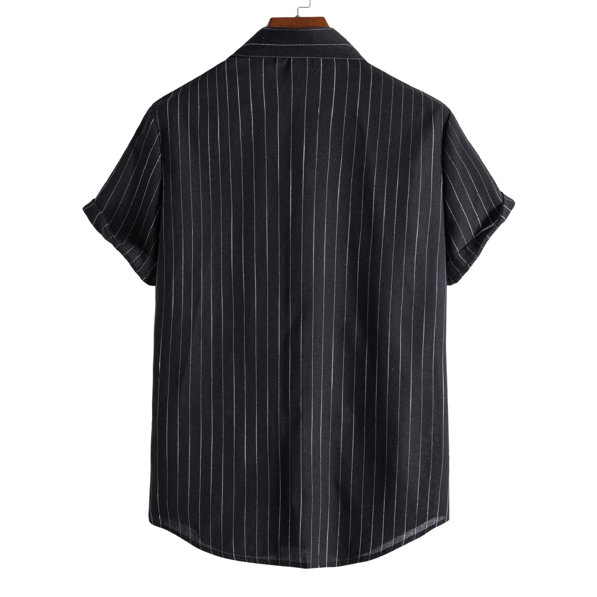 2026 Men's Striped Shirts Fashion Holiday Style Short Sleeve Casual Shirts Comfortable Loose Street Tops Men Summer Basic Shirts