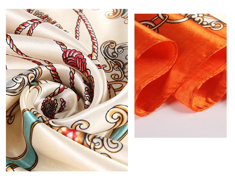 2026 new 90cm new striped women's professional square headscarf travel sunscreen scarf unique and chic accessories