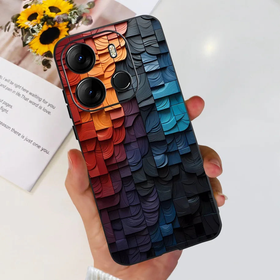 For Tecno Pop 7 Pro Pop7 Case Fashion Marble Soft Silicone Matte Coque For Tecno Spark Go 2023 Funda Pop7Pro BF6 BF7 BF7h Bumper