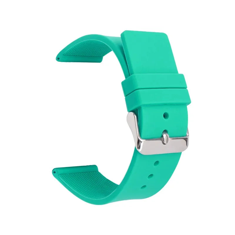 12mm 14mm 16mm 18mm 20mm 22mm 24mm Silicone Strap for Omega Soft Rubber Band Candy Color Men Women Replace Bracelet Accessories