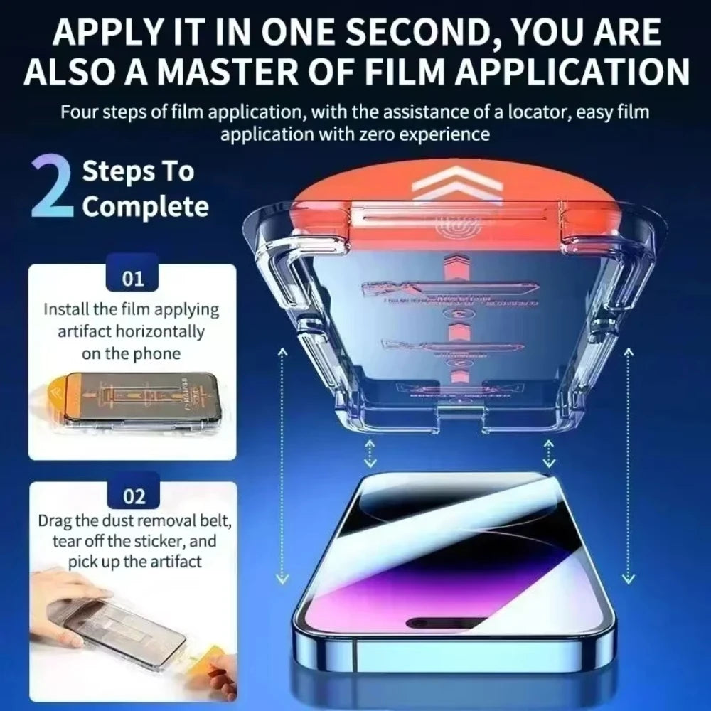 NNBILI 5Pcs Oleophobic Coating Dust Free Easy Installation Screen Protector For iPhone 15 14 11 13 12 16 17 Pro Max 17Air Glass