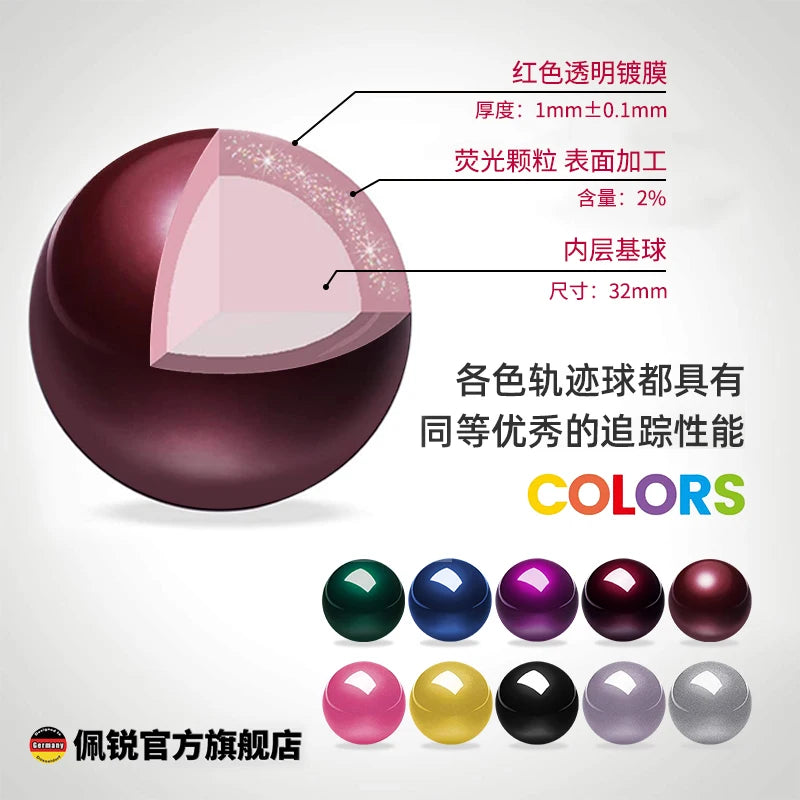 German Perixx303 Trackball 34mm SANWA 44/55mm Glossy High-precision 570ergo Drawing MouseBall Split Keyboard Trackball Accessory