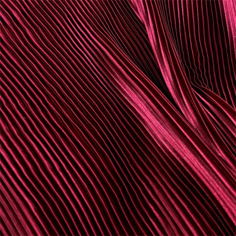 Organ Pleated Fabric Per Meter for Needlework Clothes Skirt Costume Dress Diy Sewing Designer Cloth Soft Comfortable Plain Black