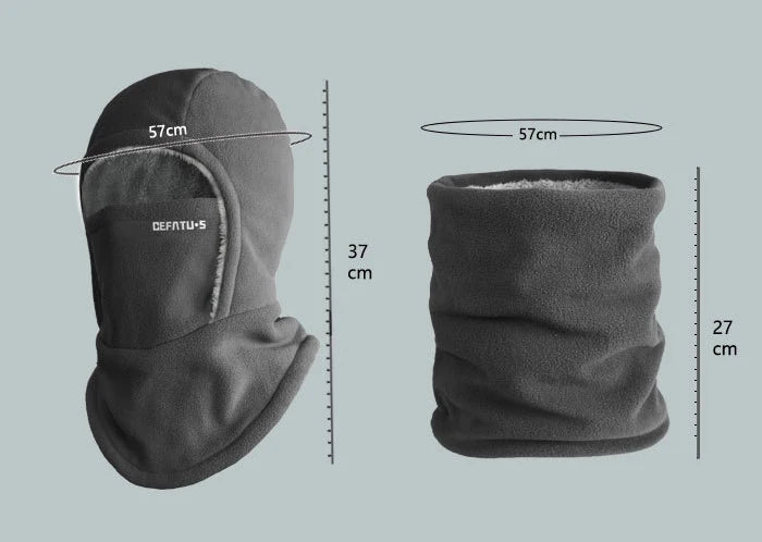 Winter Ski Face Mask Hat Outdoor Cold Protection Face Shield Mountain Climbing Cycling Hat with Fleece for Warmth