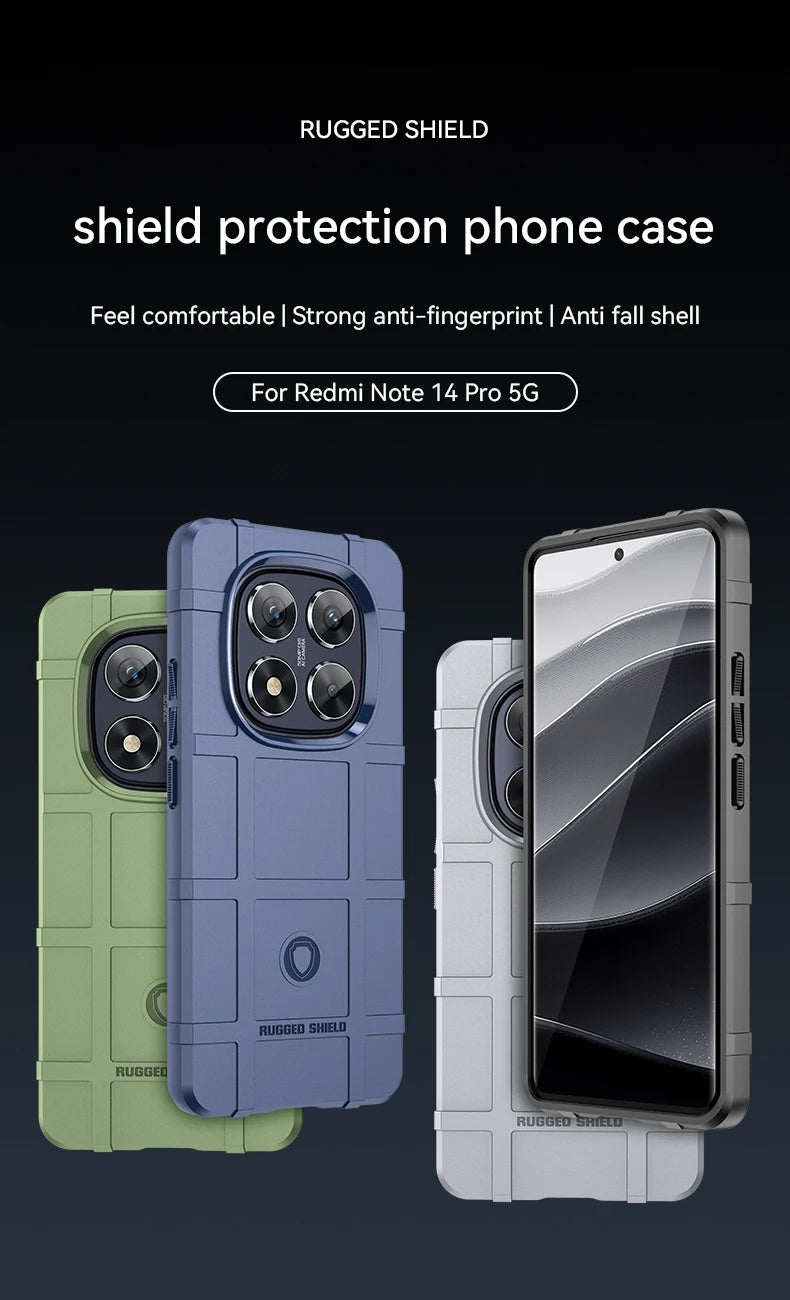 For Xiaomi Redmi Note 14 Pro Case Silicone Matte Rubber Protective Case Redmi Note 14 Pro Cover Anti-drop Case Redmi Note 14 Pro
