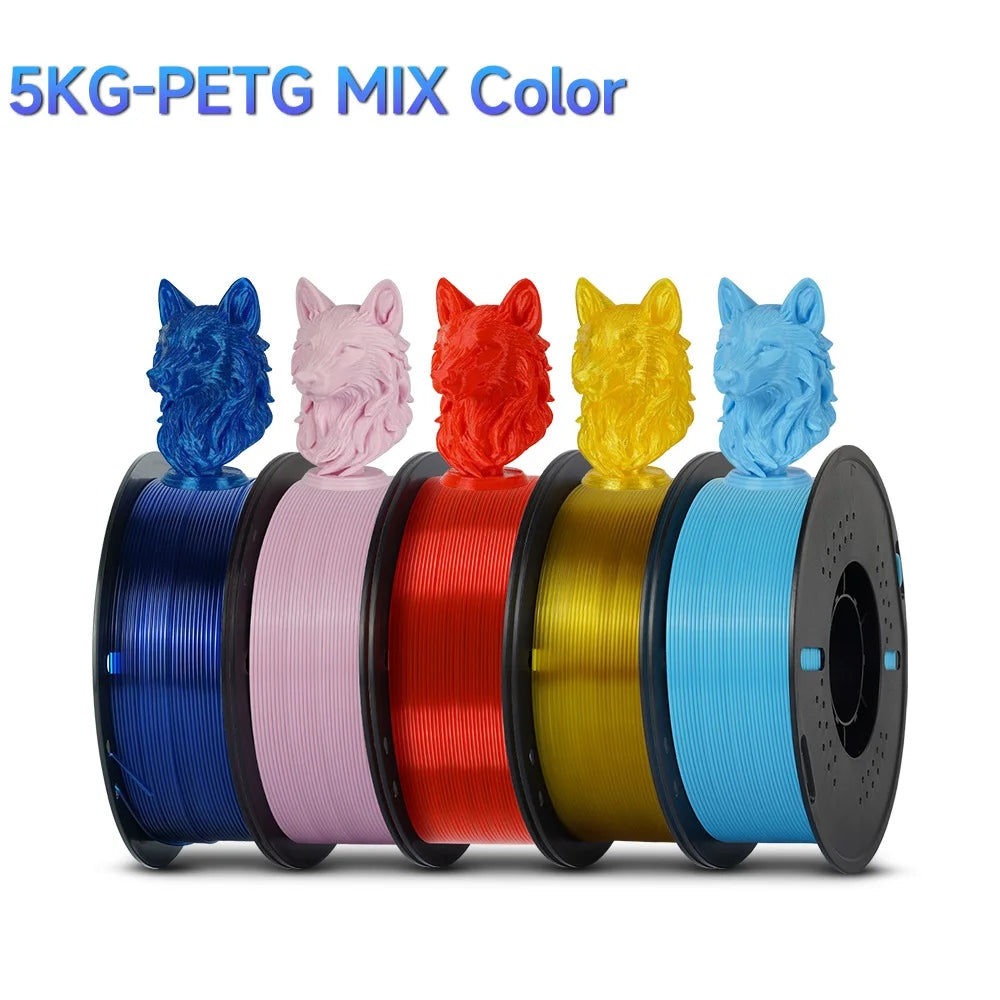 5kg/set PLA/PETG/TPU Filament 1.75MM 3d Printer Filament Materials 100% No Bubble Plastic Printing Materials for 3d Pen