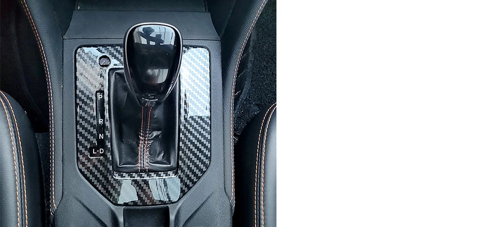 Car Interior Center Console Gear Shift Box Panel Trim Cover Carbon Fiber Style Plastic Fit for Subaru XV Crosstrek 2018-2021 LHD