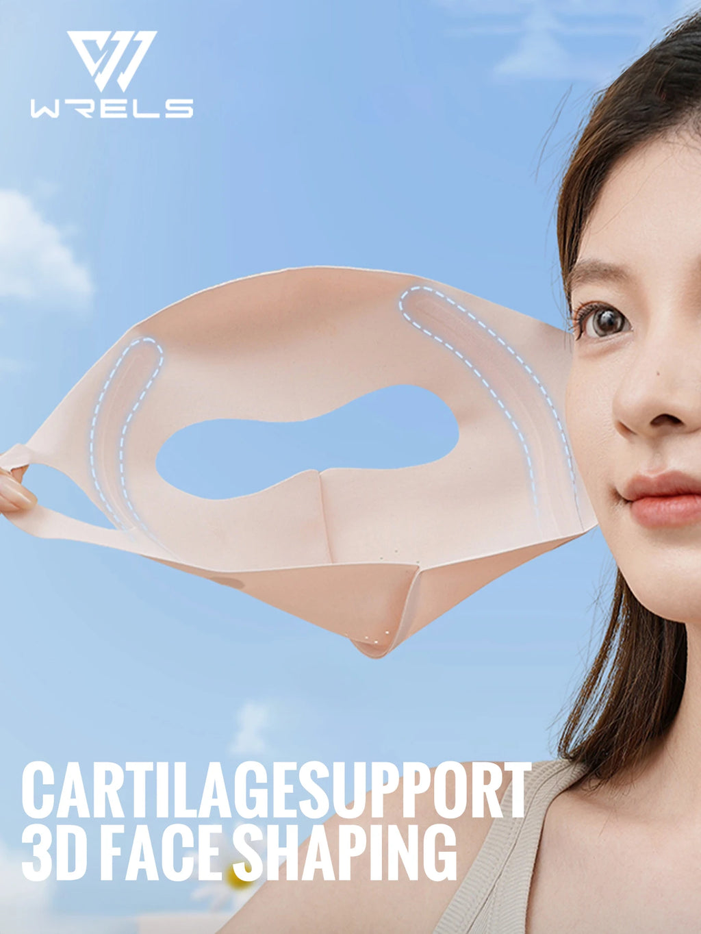 WRELS UV Protection Mask  Ice Silk Sunscreen Mask Breathable Lightweight Cycling Face Mask Anti-UV 400 Facemask For Men Women