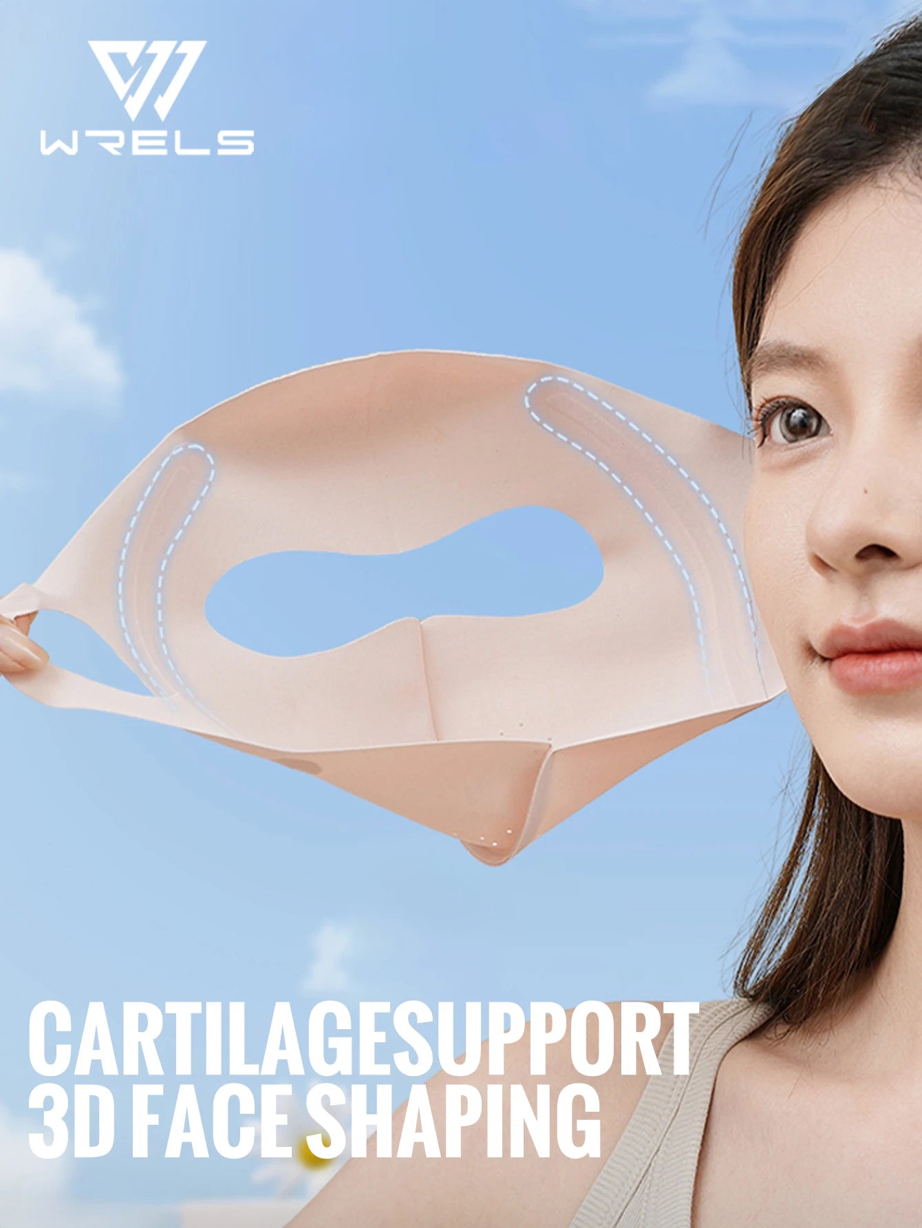 WRELS UV Protection Mask  Ice Silk Sunscreen Mask Breathable Lightweight Cycling Face Mask Anti-UV 400 Facemask For Men Women