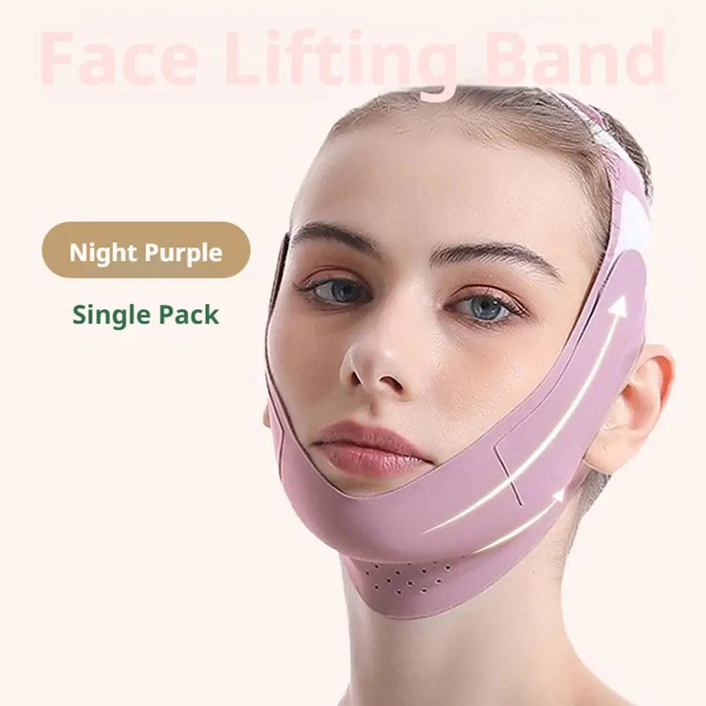 Full Face Shaping V Face Contour Lifting Facial Artifact Firm Nasolabial Folds Double Chin Improve Sleep Polyester Mask Bandage