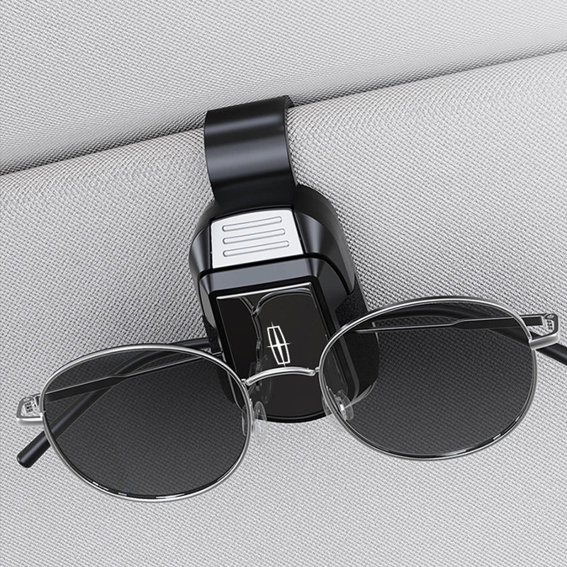 Car Sun Visor Glasses Clip Mirror Style Sunglasses Holder For Lincoln Continental MKZ Town-car Aviator Navigator MKX Car Gadgets