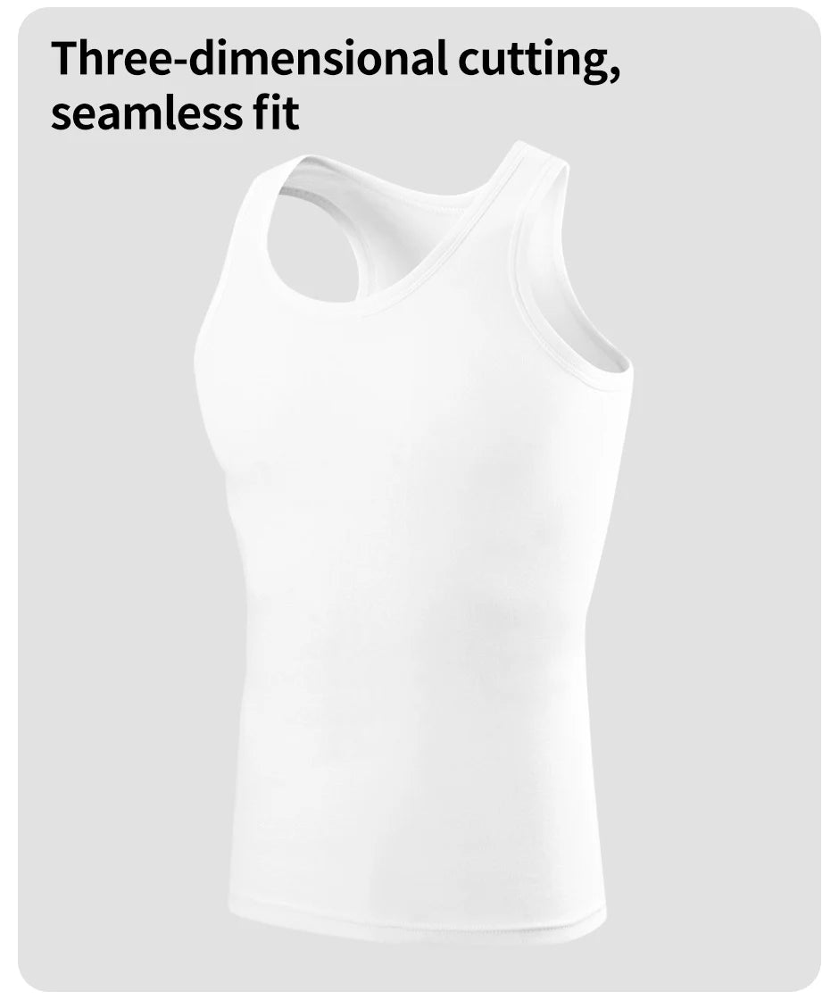 3 Pieces Men's Tank Top MEN'S Cotton Wear Summer Base Sleeveless Cotton Old Man Undershirt Hurdling Exercise Fitness