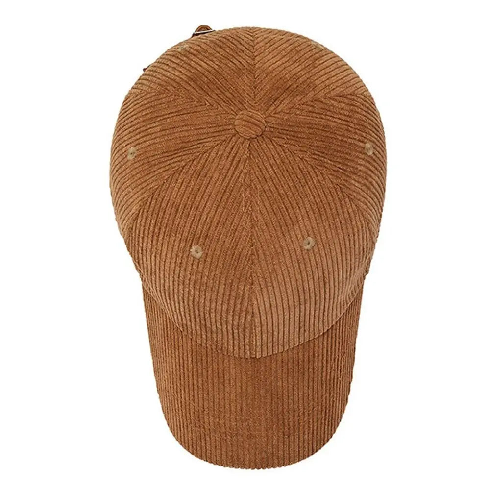 Breathable Unisex Corduroy Corduroy Baseball Cap Adjustable Baseball Hat Sunscreen Cap Women
