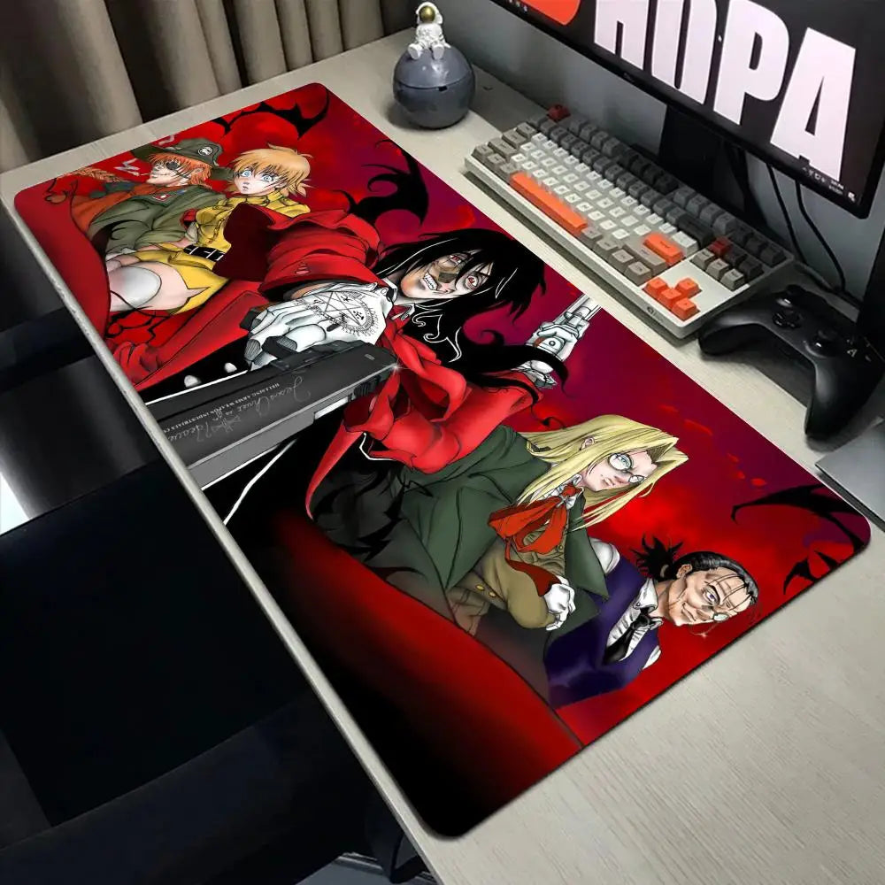 Anime Hellsing Alucard Mouse Pad XXL Gaming Accessories Office Gamer Keyboard Desk Mat Non-Slip Laptop Large rubber Mousepad