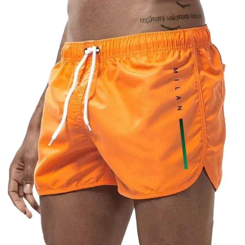 New Summer Men's Swimwear Breathable Board Shorts Male Surfing Swimsuit Fitness Training Shorts Casual Printed Beach Short Pants
