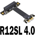Gen4 Riser Card PCIE 4.0 x1 Male To x4 Female PCI Express PCI-E 4X 1X PCI E Riser Extender Ribbon Wire 90 Degree Right Angle GPU
