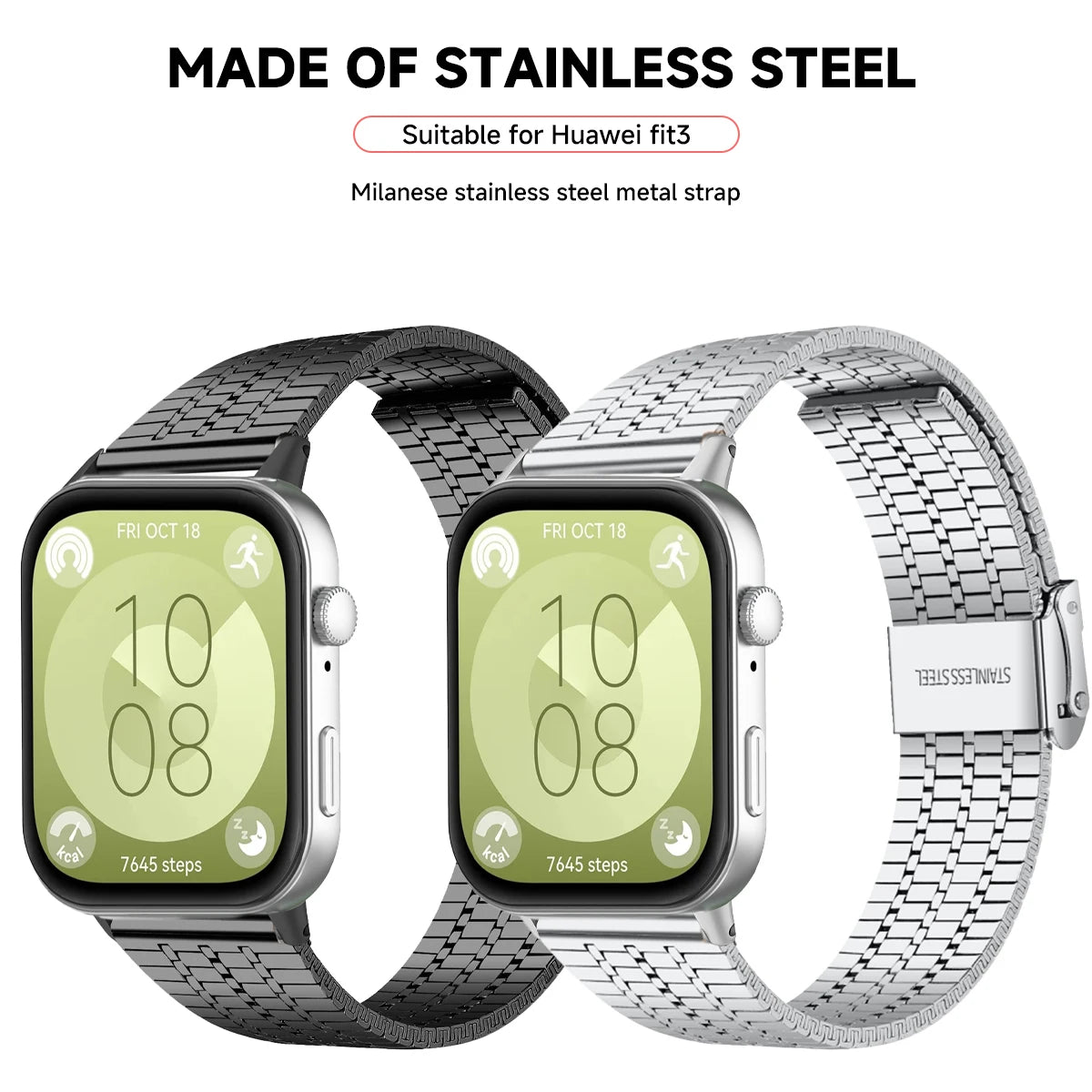 Metal Watch Bracelet Strap for Huawei Watch Fit 4 4Pro 3 Smartwatch Stainless Steel Band for Huawei Watch Fit2/1 Metal Wristband