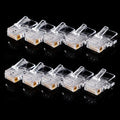 Rj45 Cat5e Connector Crystal Unshielded RJ45 Ends UTP 8Pin Modular Network Plug Connectors for Solid Stranded UTP Network Cable