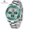 PAGANI DESIGN Men's Casual Quartz Watch 40Mm Outdoor Trendy Stainless Steel Sapphire Wear-Resistant Mirror Luminous Diving Watch