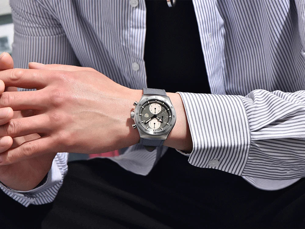 2026 RollsTimi new men's watch luxury men's quartz watch waterproof high-end men's sports chronograph VD55 stainless steel watch