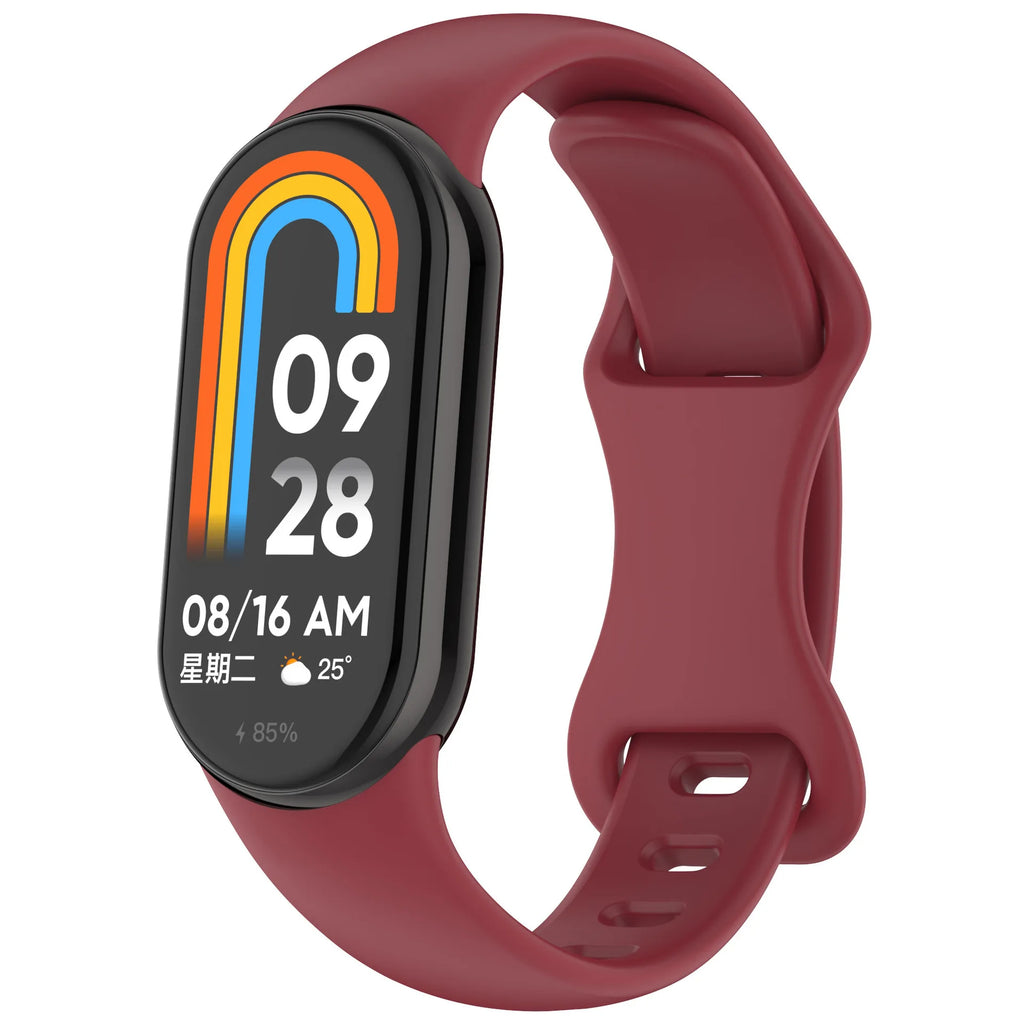 Silicone Strap for Xiaomi Mi Band 10 9 8 NFC Sport Rubber Bracelet Wristband Correa Xiaomi Smart Band 8 9 10 NFC Accessories