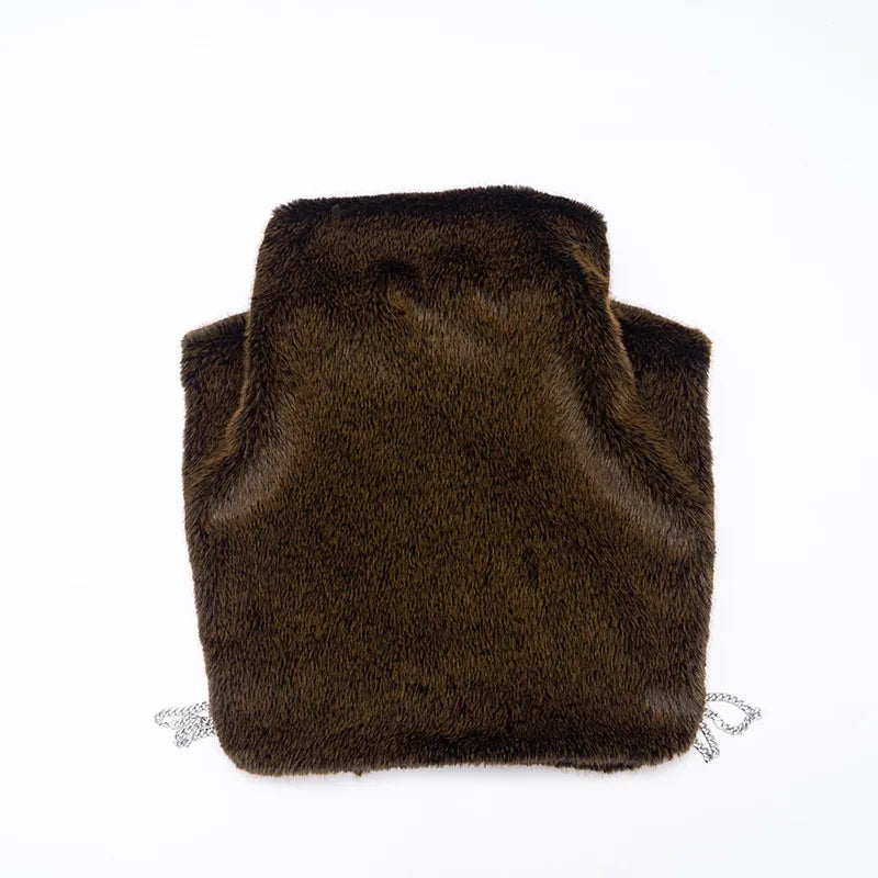 Turtleneck Furry Tank Tops Women Trend Sexy Side Split Chic Fall Trend Midnight Basic Street Furs Hipster Clubwear Vest Crop Top