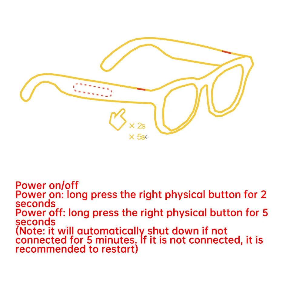 SENBONO 2025 AI Smart Glasses HD 1080P Camera Polarized Sunglasses Mini Camera Video Recorder 5MP Camera | Real-Time Translation
