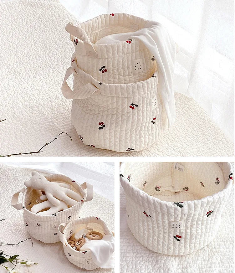 Baby Bags Cute Bear Embroidery Diaper Bag Caddy Nappy Cart Storage Mummy Maternity Bag for Newborn Diapers Toys Organizers