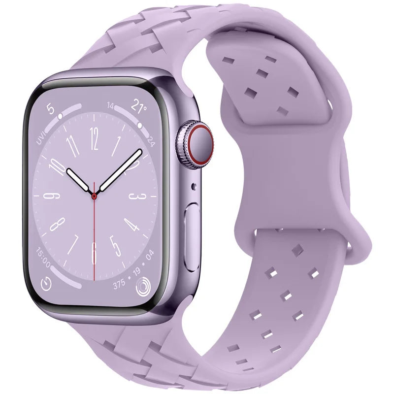 Woven Loop Silicone Strap for Apple Watch Band Ultra 49mm 44mm 40mm 45mm 42mm Sport Bracelet for IWatch Series 8 7 6 5 4 3 2 1